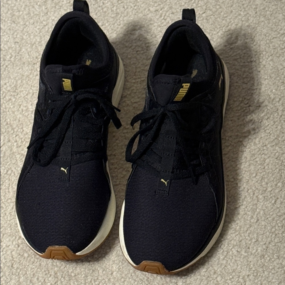PUMA Women’s   Black and White Athletic Shoes
